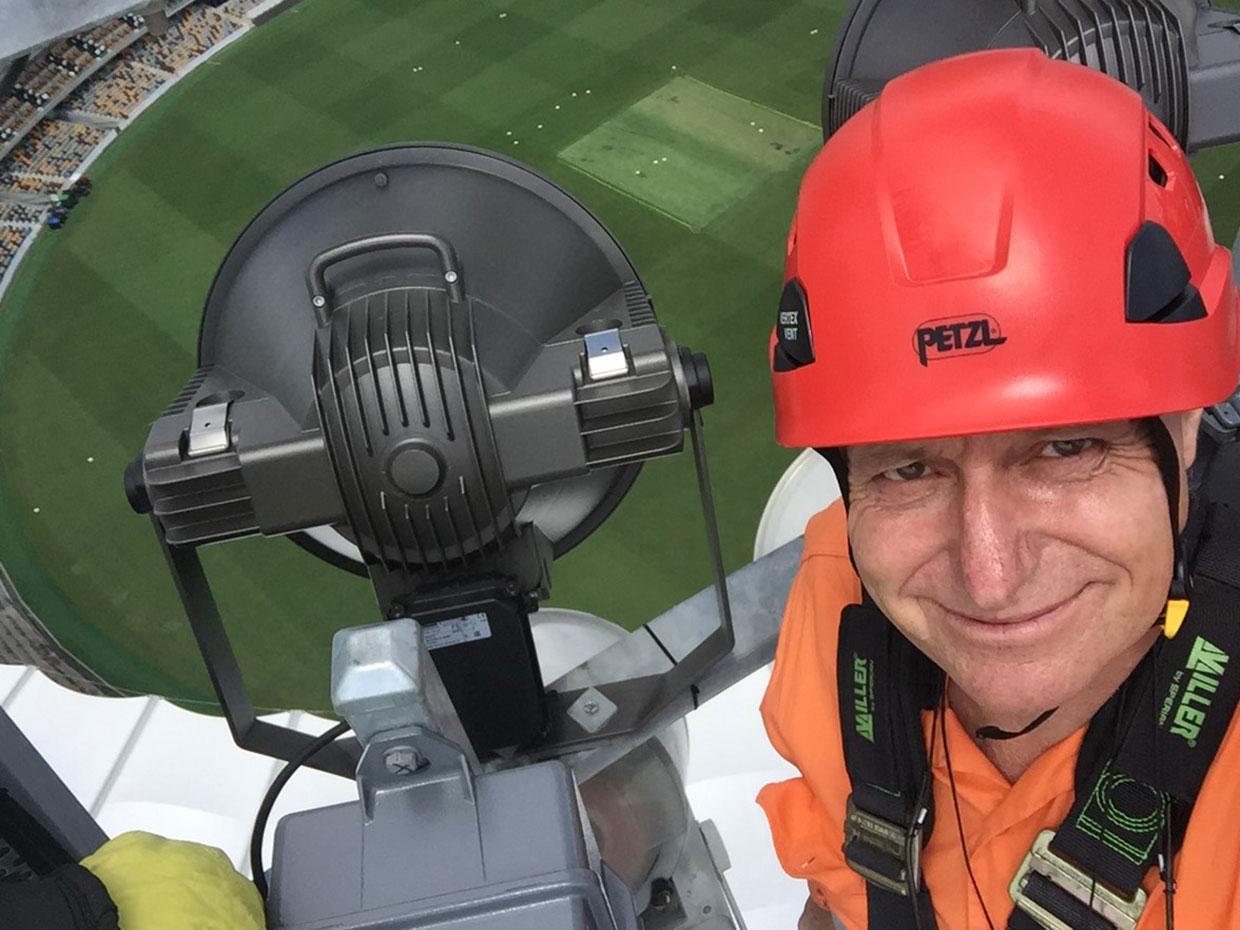 Kerry Simpson, Senior Application Engineer likes nothing more than getting on the field to install new lighting solutions
